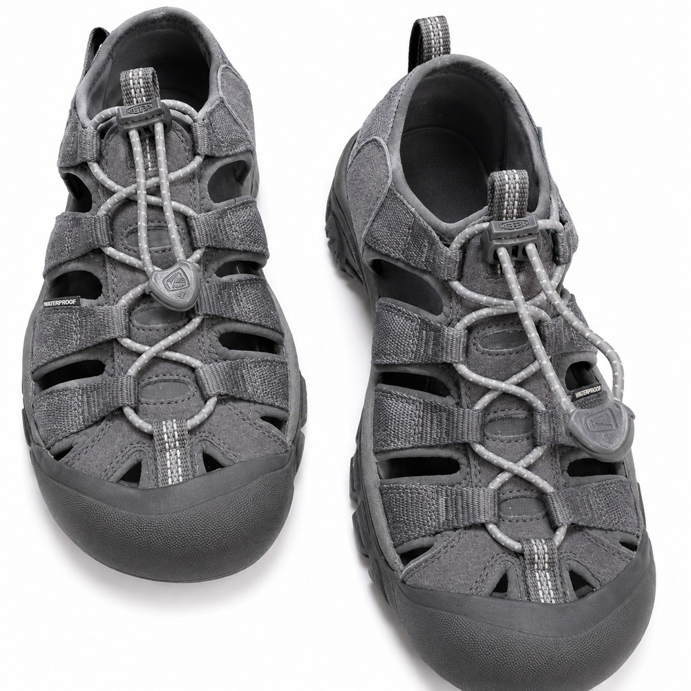 KEEN Newport H2 Waterproof Sandals Mens 8 Gray Hiking Water Shoes Fisherman